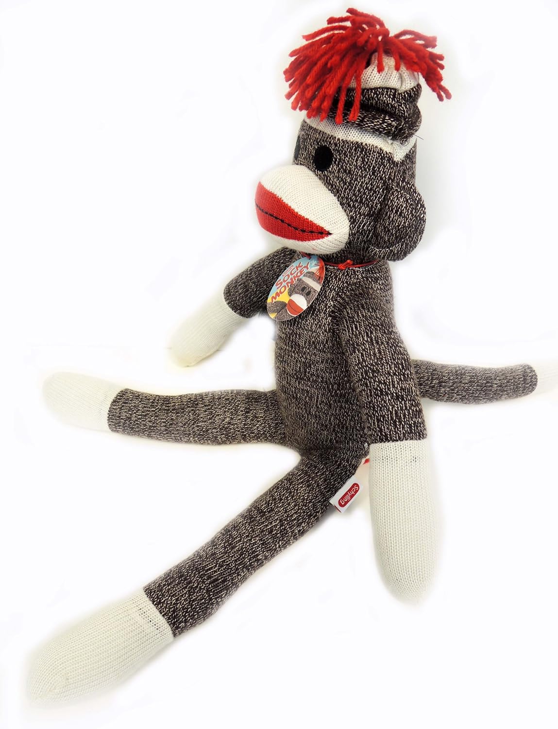 Schylling Brand Classic 20 Retro Sock Monkey Stuffed Animal - Knitted Texture Original Look - Ages 12 Months and Up - Image 3